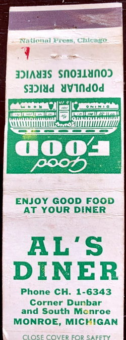 Denas Family Restaurant (Als Diner) - Matchbook